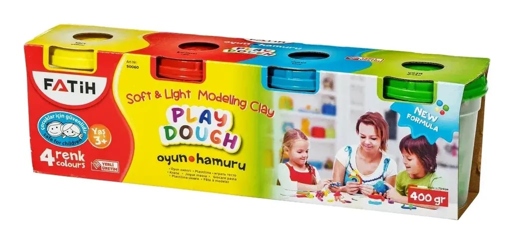 Fatih Oyun Hamuru 4 Renk x 100 Gr